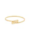 Saks Fifth Avenue Women's 18k Goldplated Sterling Silver Bangle Bracelet In Silver