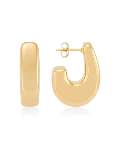 Saks Fifth Avenue Women's 18k Goldplated Sterling Silver Chunky Hoop Earrings