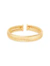 Saks Fifth Avenue Women's 18k Goldplated Sterling Silver Cuff Bracelet In Silver