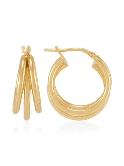Saks Fifth Avenue Women's 18k Goldplated Sterling Silver Hoop Earrings
