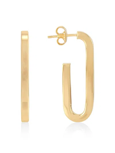 Saks Fifth Avenue Women's 18k Goldplated Sterling Silver Three-quarter Hoop Earrings