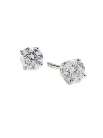 Saks Fifth Avenue Women's 18k White Gold & 1 Tcw Lab Grown Diamond Stud Earrings