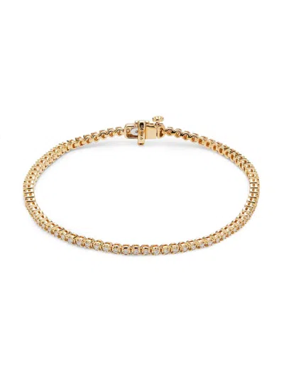 Saks Fifth Avenue Women's 18k Yellow Gold & 1 Tcw Lab Grown Diamond Bracelet
