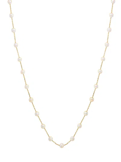Saks Fifth Avenue Women's 18k Yellow Gold & Cultured Freshwater Pearl Necklace In Purple