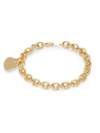 Saks Fifth Avenue Women's 22k Gold Vermeil Heart Charm Bracelet
