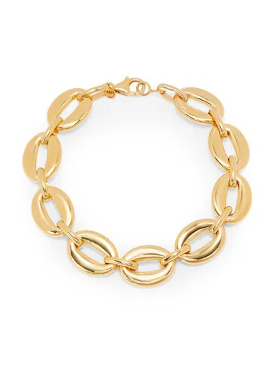 Saks Fifth Avenue Women's 22k Yellow Gold Sterling Silver Oval Chain Bracelet