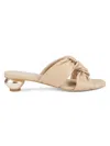 Saks Fifth Avenue Women's 30mm Leather Knot Slide Sandals