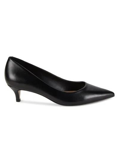 Saks Fifth Avenue Women's 30mm Point Toe Pumps In Mestico Black
