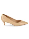 Saks Fifth Avenue Women's 50mm Leather Pumps In Mestico Cream