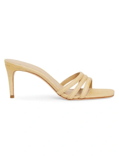 Saks Fifth Avenue Women's 70mm Woven Straw Mules In Natural