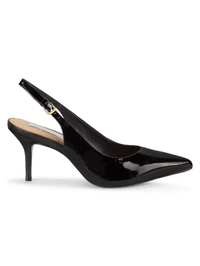 Saks Fifth Avenue Women's 81mm Patent Leather Slingback Pumps In Patent Black