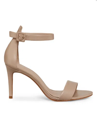 Saks Fifth Avenue Women's 85mm Leather Ankle-strap Sandals In Neutral