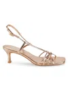Saks Fifth Avenue Women's Aurora Leather Strappy Knot Sandals In Rose Gold