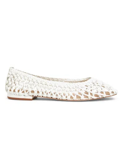 Saks Fifth Avenue Women's Balett Leather Flats In White