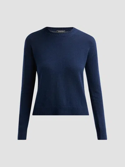 Saks Fifth Avenue Women's Basic Cashmere Easy Crewneck Sweater In Blue