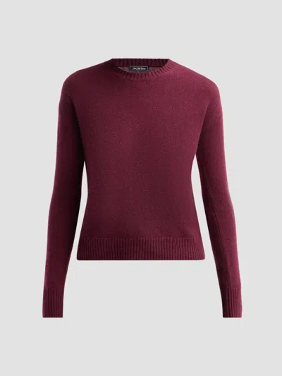 Saks Fifth Avenue Women's Basic Cashmere Easy Crewneck Sweater In Burgundy