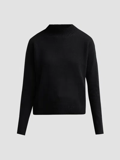 Saks Fifth Avenue Women's Basic Cashmere Mock Turtleneck Sweater In Black