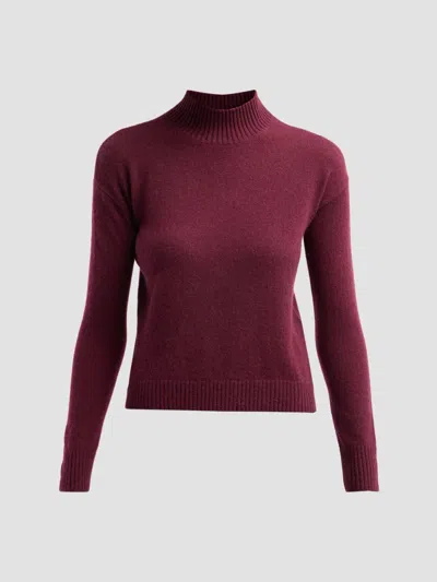 Saks Fifth Avenue Women's Basic Cashmere Mock Turtleneck Sweater In Burgundy