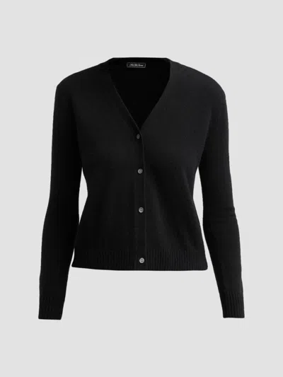 Saks Fifth Avenue Women's Basic V-neck Cashmere Cardigan In Black
