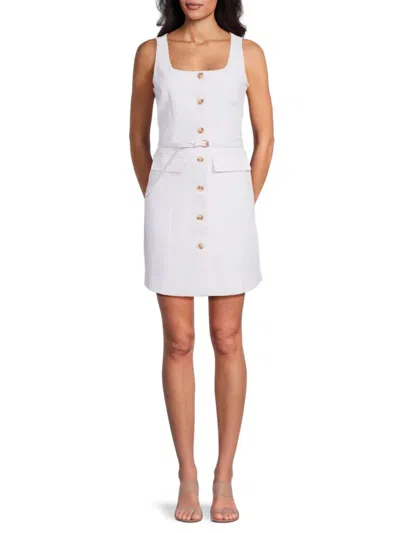 Saks Fifth Avenue Women's Belted Mini A-line Shirtdress