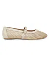 Saks Fifth Avenue Women's Brynn Leather & Mesh Flats In White