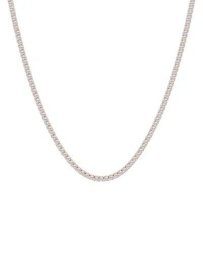 Saks Fifth Avenue Women's Build Your Own Collection 14k Gold & Lab Grown Diamond Tennis Necklace In Rose Gold