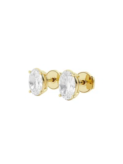 Saks Fifth Avenue Women's Build Your Own Collection 14k Gold & Lab Grown Oval Diamond Stud Earrings In Yellow Gold