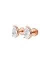 Saks Fifth Avenue Women's Build Your Own Collection 14k Gold & Lab Grown Pear Shape Diamond Stud Earrings In Rose Gold