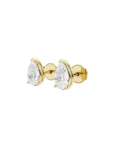 Saks Fifth Avenue Women's Build Your Own Collection 14k Gold & Lab Grown Pear Shape Diamond Stud Earrings In Yellow Gold