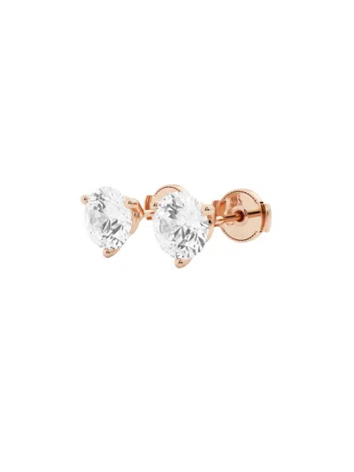 Saks Fifth Avenue Women's Build Your Own Collection 14k Gold & Lab Grown Round Diamond Martini Stud Earrings In Rose Gold