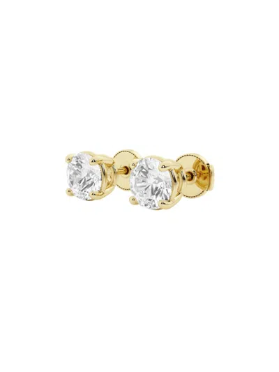 Saks Fifth Avenue Women's Build Your Own Collection 14k Gold & Lab Grown Round Diamond Stud Earrings In Yellow Gold