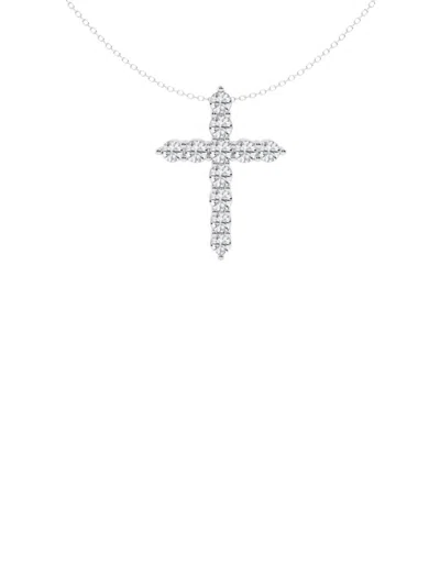 Saks Fifth Avenue Women's Build Your Own Collection 14k Gold & Natural Diamond Cross Pendant Necklace In White Gold