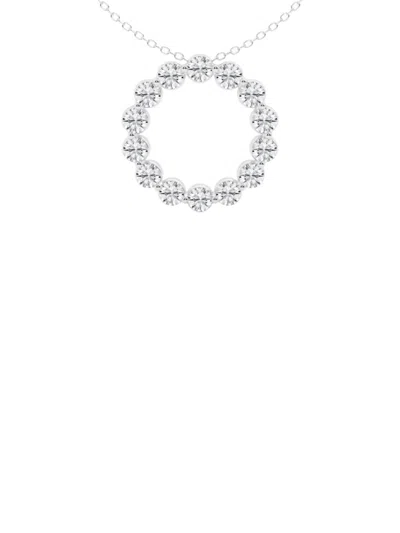 Saks Fifth Avenue Women's Build Your Own Collection 14k Gold & Natural Diamond Hoop Pendant Necklace In White Gold