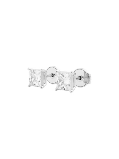 Saks Fifth Avenue Women's Build Your Own Collection 14k Gold & Natural Princess Diamond Stud Earrings In White Gold