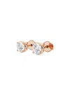 Saks Fifth Avenue Women's Build Your Own Collection 14k Gold & Natural Round Diamond Stud Earrings In Rose Gold