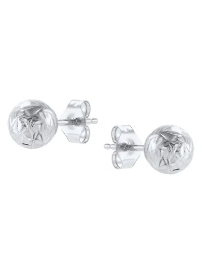 Saks Fifth Avenue Women's Build Your Own Collection 14k Gold Ball Stud Earrings In White Gold