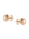Saks Fifth Avenue Women's Build Your Own Collection 14k Gold Flat Ball Button Stud Earrings In Rose Gold