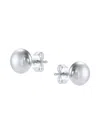 Saks Fifth Avenue Women's Build Your Own Collection 14k Gold Flat Ball Button Stud Earrings In White Gold
