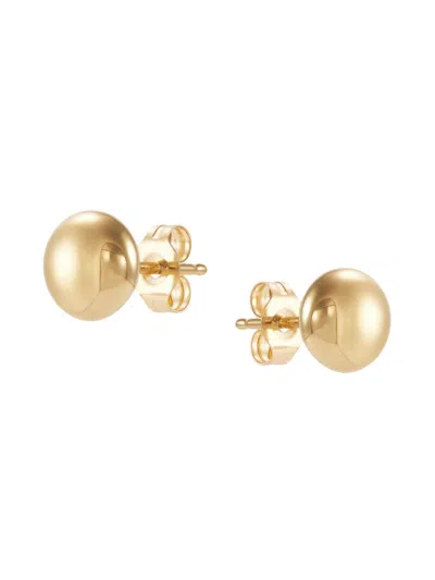 Saks Fifth Avenue Women's Build Your Own Collection 14k Gold Flat Ball Button Stud Earrings In Yellow Gold
