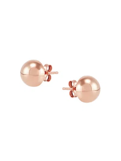 Saks Fifth Avenue Women's Build Your Own Collection 14k Gold Half Ball Stud Earrings In Rose Gold