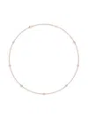 Saks Fifth Avenue Women's Build Your Own Collection 14k Rose Gold & Lab Grown Diamond Bezel Station Necklace In 0.70 Tcw