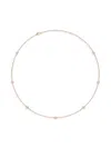 Saks Fifth Avenue Women's Build Your Own Collection 14k Rose Gold & Lab Grown Diamond Bezel Station Necklace In 2.1 Tcw
