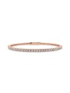 Saks Fifth Avenue Women's Build Your Own Collection 14k Rose Gold & Lab Grown Diamond Flexible Bangle Bracelet In 1 Tcw