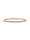 Saks Fifth Avenue Women's Build Your Own Collection 14k Rose Gold & Lab Grown Diamond Flexible Bangle Bracelet In 2 Tcw
