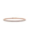 Saks Fifth Avenue Women's Build Your Own Collection 14k Rose Gold & Lab Grown Diamond Flexible Bangle Bracelet In 3 Tcw