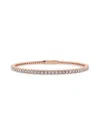 Saks Fifth Avenue Women's Build Your Own Collection 14k Rose Gold & Lab Grown Diamond Flexible Bangle Bracelet In 4 Tcw