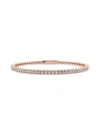 Saks Fifth Avenue Women's Build Your Own Collection 14k Rose Gold & Lab Grown Diamond Flexible Bangle Bracelet In 5 Tcw