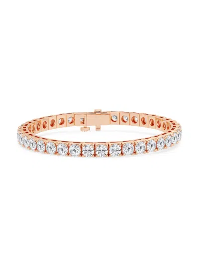 Saks Fifth Avenue Women's Build Your Own Collection 14k Rose Gold & Lab Grown Diamond Four Prong Tennis Bracelet In 15 Tcw Rose Gold