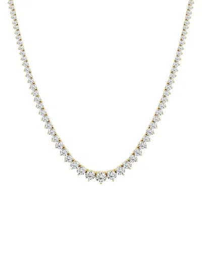 Saks Fifth Avenue Women's Build Your Own Collection 14k Rose Gold & Lab Grown Diamond Riviera Necklace In Yellow Gold