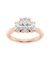 Saks Fifth Avenue Women's Build Your Own Collection 14k Rose Gold & Three Stone Lab Grown Diamond Engagement Ring In 2 Tcw